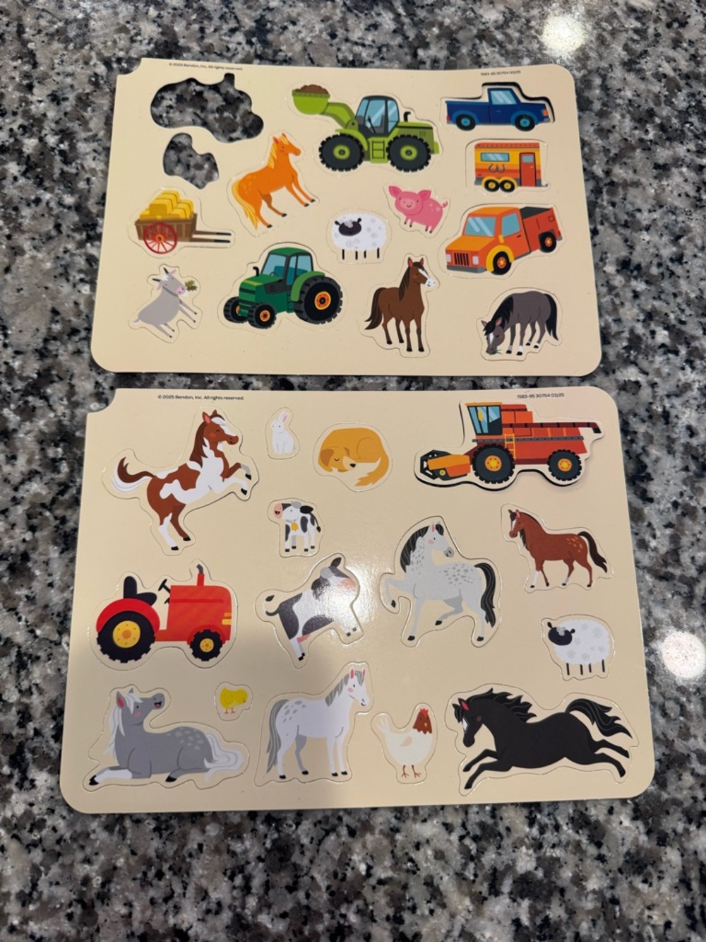 Farm Animal and Vehicle magnetic Sheets - Kids Toys - Multi-Color